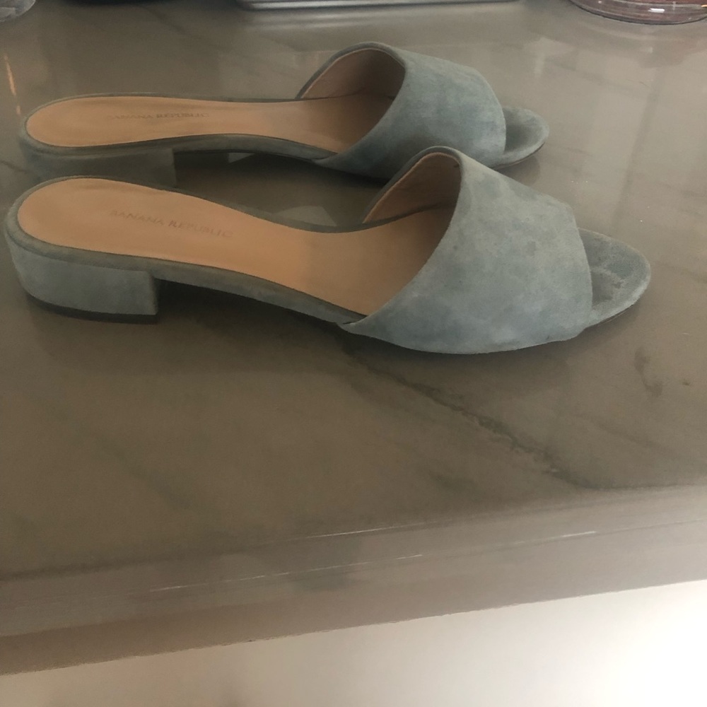 Banana Republic open toe suede mules